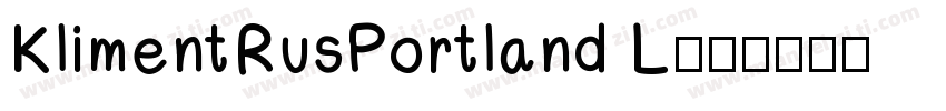 KlimentRusPortland L字体转换